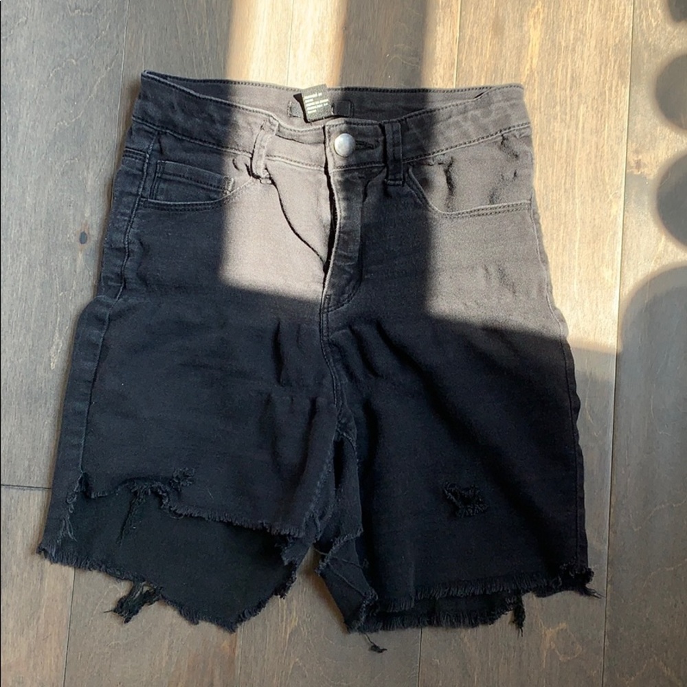 Black high waisted jean shorts
